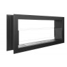 Biokominek czarny przelotowy Dual 90x40cm z szybą