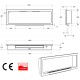 Biokominek Nice-House S-Line 3d czarny matowy 120x40 palnik 800