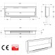 Biokominek Nice-House S-Line 3d biały połysk 120x40 palnik 800 z szybą