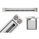 Palnik 52cm inox srebrny do zabudowy