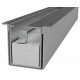 Palnik 52cm inox srebrny do zabudowy