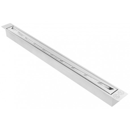Palnik 80cm inox srebrny do zabudowy. Palnik z efektem 3D