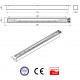 Palnik 80cm inox srebrny do zabudowy. Palnik z efektem 3D
