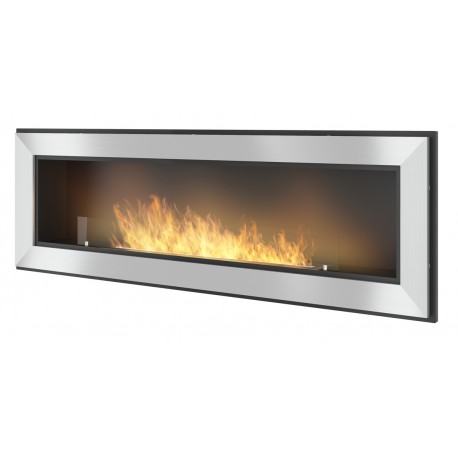 Biokominek Frame 1500mm inox z szybą