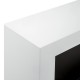 Biokominek Nice-House S-Line biały matowy 900mm wiszący naścienny flat slim szyba z szybą szkło stojący wolnostojący do postawie
