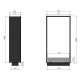 Biokominek Infire 2side slim pionowy vertical dwustronny 1400 z szybą